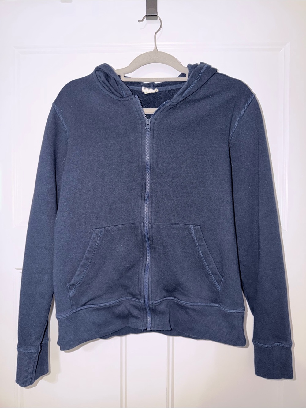 pact organic cotton navy blue zip up hoodie